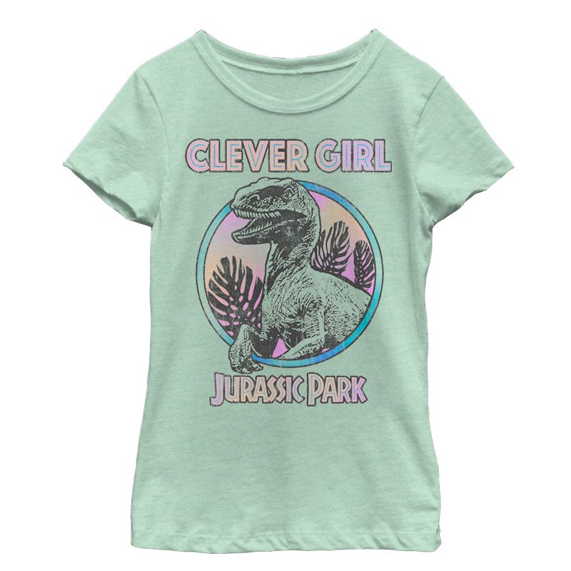 Girl's Jurassic World Retro Clever Girl T-Shirt, 1 of 4