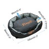 Artloge Heavy Duty Dog Bed Made By Durable Oxford Material Waterproof Anti-scratch Dog Pet Bedding with Bolster Luxury Soft Removable Cushion - 3 of 4