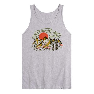 Men's - Instant Message - Colorful Mountains Graphic Tank Top - 1 of 4