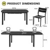 Crestlive Products Aluminum 9pc Extendable Patio Dining Set with Butterfly Leaf Rectangular Extension Table Expandable Outdoor Table with chairs - 3 of 4