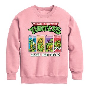 Boys' - Teenage Mutant Ninja Turtles - Select Your Turtle Video Game Graphic Long Sleeve Fleece Sweatshirt - 1 of 4
