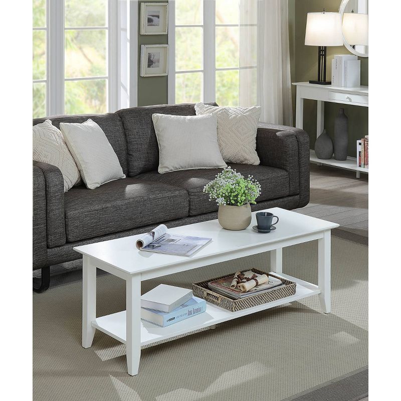 American Heritage Coffee Table with Shelf - Convenience Concepts, 4 of 7