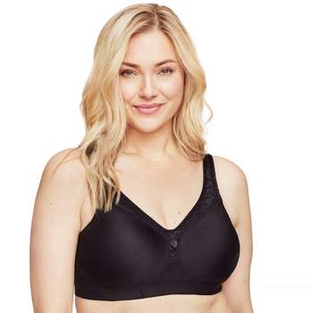 Glamorise Womens Magiclift Natural Shape Front-closure Wirefree Bra 1210  Black 40d : Target