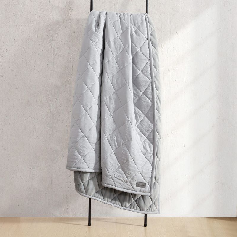 Eddie Bauer Classic Soft Solid Grey Twin Blanket, 4 of 7