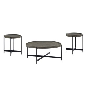 3pc Brookline Table Set Concrete Gray - Alaterre Furniture - 1 of 4