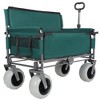 Whisen 3-in-1 Folding Wagon with Bench Seat, 500lbs Capacity, 9"x4" Beach Tires for Camping & Beach - 3 of 4