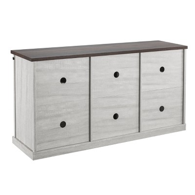 Coast-to-Coast Sliding Barn-Door TV Stand in Saw Cut-Off White