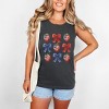 Simply Sage Market Coquette Bows And USA Strawberries Garment Dyed Tank - 2 of 3