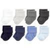 Hudson Baby Cotton Rich Baby Terry Socks 16-Pack, Solid Blue Gray - image 2 of 3