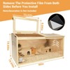 Hamster Cage, Chewproof Wooden Guinea Pig Cages, Mice and Rat Habitat with Openable Top & Transparent Acrylic Sheets - 2 of 4
