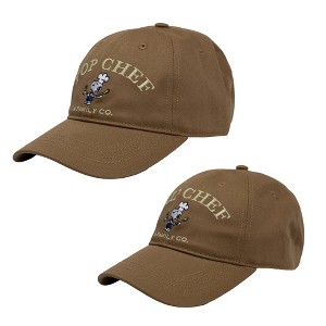 Men's Peanuts Baseball Hat - Brown 2pc - 1 of 4