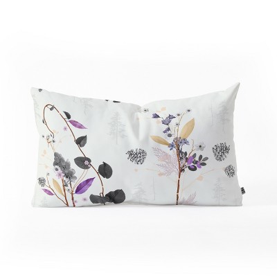 Iveta Abolina Woodland Dream Lumbar Throw Pillow White - Deny Designs