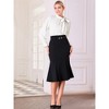 INSPIRE CHIC Women's Work Bowtie Long Sleeve Formal Bow Tie Shirt - 2 of 4