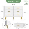 Acekool 6 Drawer Dresser, Modern Chest with Gold Handles and Legs, Storage Cabinet for Bedroom or Living Room - 3 of 4