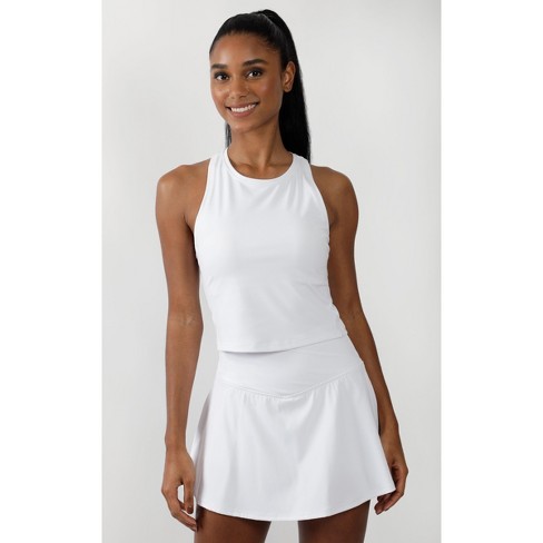 90 Degree By Reflex Cloudlink Cropped Racerback Tank Top - White - X Large  : Target