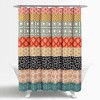 Bohemian Stripe Shower Curtain Turquoise/Orange 72x72 - 3 of 4