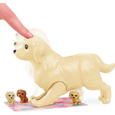 Barbie Doll Newborn Pups Playset - Brunette Hair