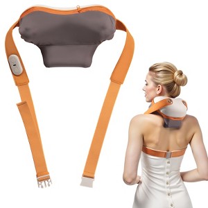 Shiatsu Neck Massager with Heat - Ergonomic Heart-Shaped Deep Kneading Massage Pillow, USB-C Rechargeable, Portable for Neck, Shoulders & Back - 1 of 4