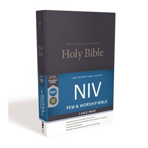 NIV, Pew and Worship Bible, Large Print, Hardcover, Blue - by  Zondervan - 1 of 1