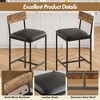Set of 2/4 Bar Chair with Footrest and PU Upholstered for Kitchen Island, Apartment, Counter Bar, Easy Assembly - 2 of 4