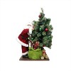Northlight 30" Battery Operated Green and Red LED Lighted Santa Claus with Tree Christmas Figurine - 3 of 3