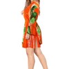 LA LEELA Women's Beachwear Swimsuit Summer Swim Beach Dress Cover Ups for Swimwear Women Loose Bathing Suit Cover-up Mini 8-12 Orange, Floral - 2 of 4
