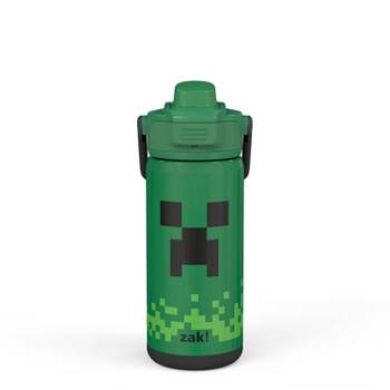 Minecraft Mob Heads Stainless Steel Water Bottle Green (One Size)