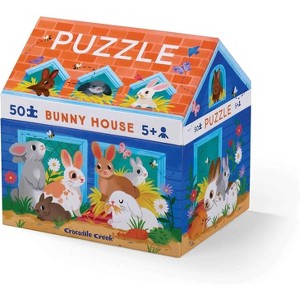 Crocodile Creek Bunny House Puzzle – 50 Pieces, 18" x 14", Ages 5 And Up - 1 of 3