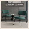 LeisureMod Marilane Velvet Accent Chair – Cushioned Upholstery, Cozy Seating for Living Rooms, Offices, Lounges & Contemporary Home Spaces - 3 of 4