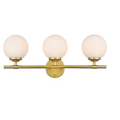 Elegant Lighting Ansley 3 light Brass and frosted white Bath Sconce