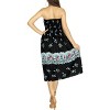 LA LEELA Women's Beach Halloween Costumes Evening Vintage Party Caribbean Pirate Midi Slit Dress Elastic Tube Top Dress for Women One Size Black,Skull - 4 of 4