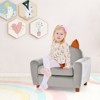 Costway Kids Sofa Children Armrest Chair with Sturdy Wood Construction and Dutch Velvet  Pink Rabbit - 2 of 4