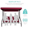 Best Choice Products 3-Seat Outdoor Converting Canopy Swing Glider Patio Hammock w/ Removable Cushions - 4 of 4