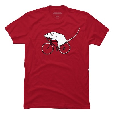 Men's Design By Humans Cycling Rat By TeaandInk T-Shirt