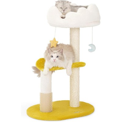 Heybly Cloud Cat Tree, Cat Scratching Post with Bed, Small Cat Tree for Kittens