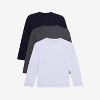 X RAY 3 Pack Kids And Boys 100% Cotton Long Sleeve Crewneck T-Shirts - 2 of 4
