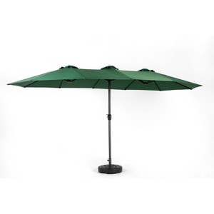 XINGHANZHENXUAN khaki Double-Sided Patio Umbrella, Rectangular Outdoor Market Umbrella with Crank, Sun Shade for Garden, Poolside, Backyard - 1 of 4
