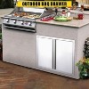 Brushed Stainless Steel BBQ Access Door, Outdoor Kitchen Cabinet Doors, Durable Weather-Resistant Doors for Barbecue Islands, Suitable for Outdoor - 3 of 4