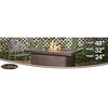 Fire Sense 48” Weyland Hammered Aluminum Gas Fire Pit 55,000 BTU Multi-Functional - Protective Cover and Clear Fire Glass - Rectangle - 3 of 4