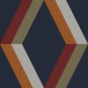 Cirque Nuit Navy Blue and Orange Geometric Paste the Wall Wallpaper - 4 of 4