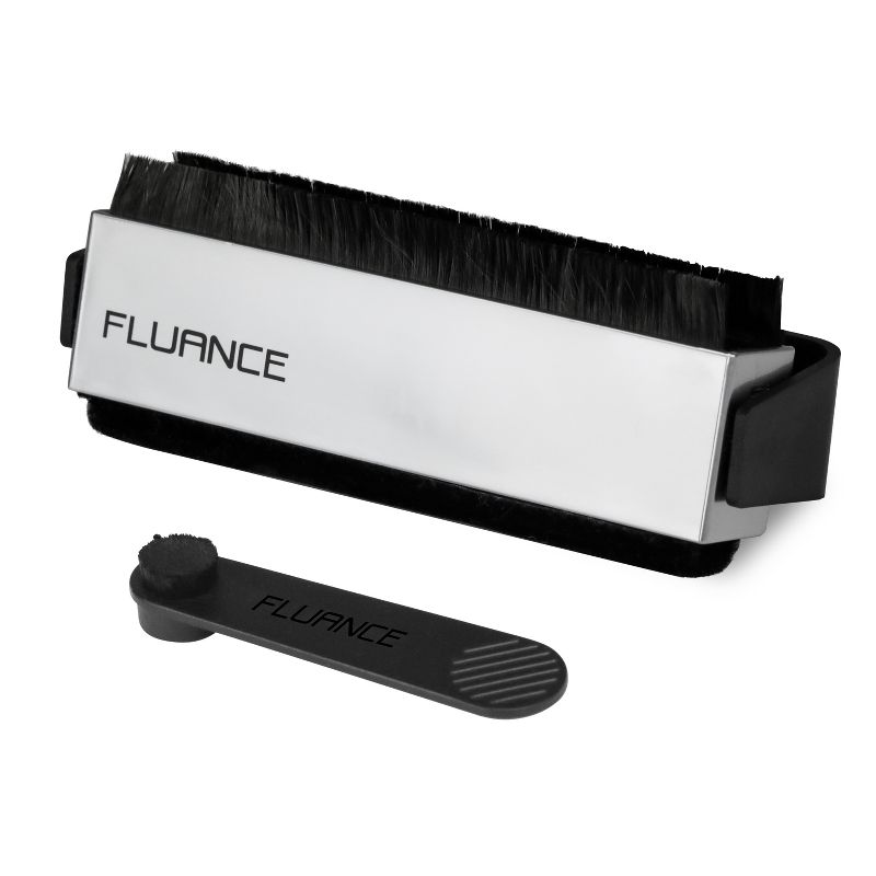 Fluance Vinyl Turntable Accessory Kit With Record And Stylus Anti-Static Brushes, Acrylic Platter and Record Weight - Silver, 2 of 8