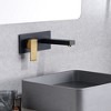 SUMERAIN Wall Mount Bathroom Sink Faucet Black and Gold with Left-Handed Handle and Rough in Valve - 4 of 4