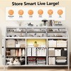 Dresser with Power Outlets and LED Lights, 55" W Dresser for Bedroom with 14 Drawers Dresser - 2 of 4
