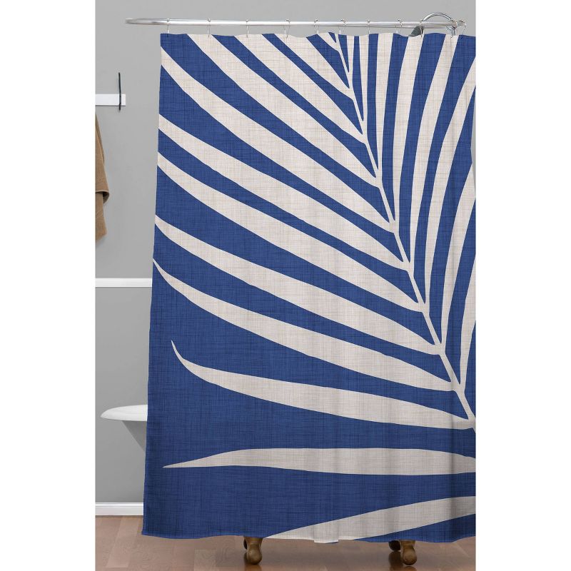 Modern Tropical Vintage Indigo Palm Shower Curtain Blue - Deny Designs, 3 of 7