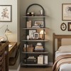 71" Arched 5-Tier Bookshelf - Open Metal Display Shelf for Plants & Books, Freestanding Storage for Living Room, Bedroom, Office - 4 of 4