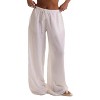 Clearlove Womens Linen Pants Wide Leg Loose Cotton Swimsuit Coverups Summer Pants Beach Vacation Outfits - 3 of 4