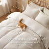 Cotton Duvet Cover Boho Textured Embroidery Jacquard Duvet Cover Set Soft and Breathable Bedding Set for All Seasons - 4 of 4