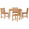vidaXL Garden Dining Set Natural wood Solid Teak wood Medium - 3 of 4