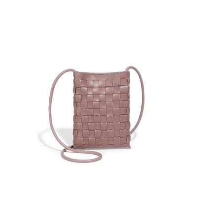 FATMOON Woven Small Crossbody Bags Cell Phone Purse for Women Teen Girls Small Shoulder Phone Bag