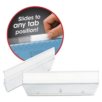 Smead Easy Slide Hanging Folder Tab 1/3 Tab 3 1/2 in Clear 18/Pack 64626